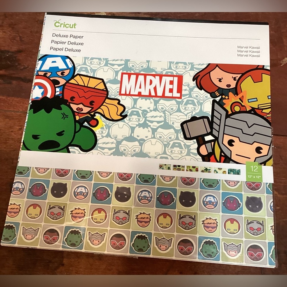 Cricut Marvel 12 Pages Of 12”x12” Scrapbook Paper Double Sided